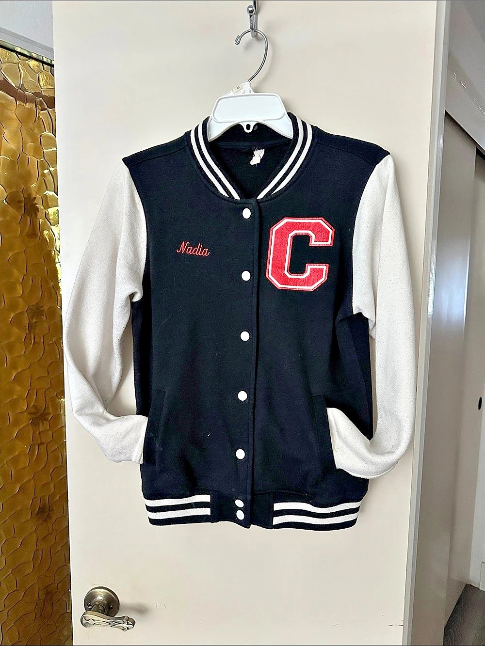 BAW Varsity cheer jacket Letterman in Black & White Size XS